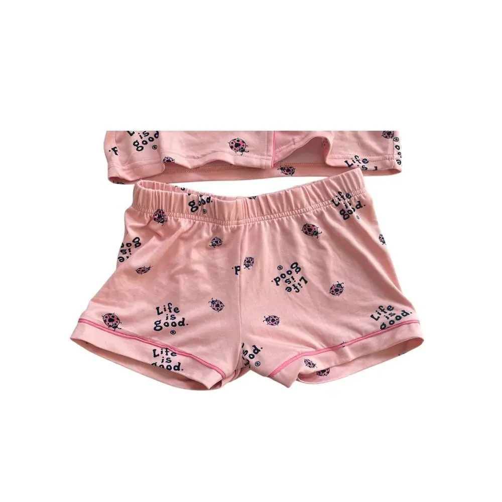 Life Is Good Pink Ladybug Girls Sleepwear Size 4